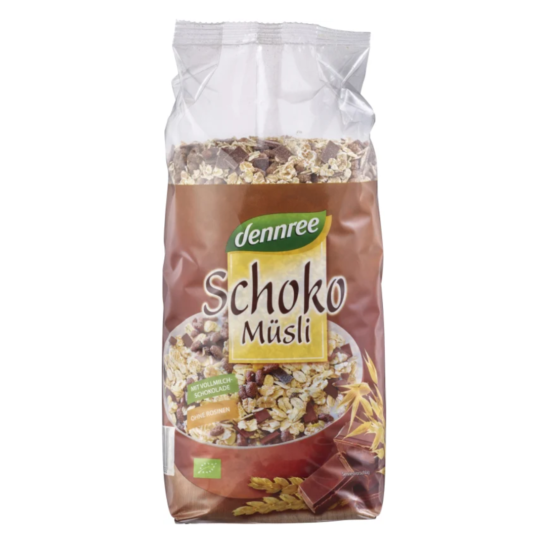 Musli cu ciocolata bio 750g Dennree