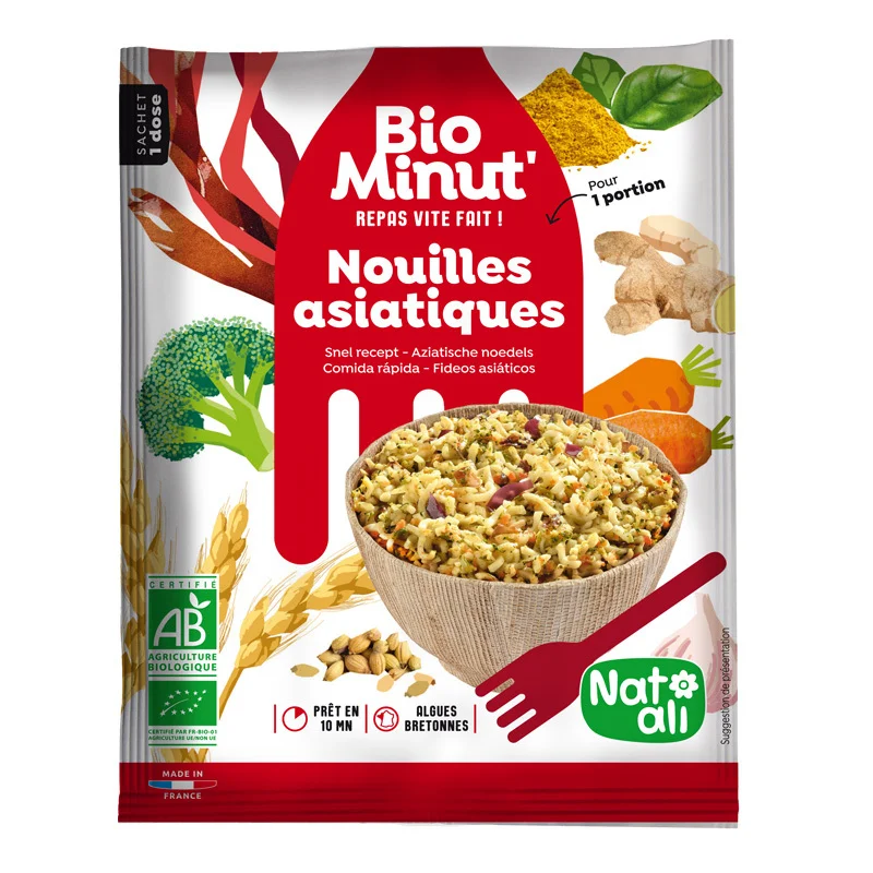 Noodle instant in stil asiatic bio 80g Nat-ali