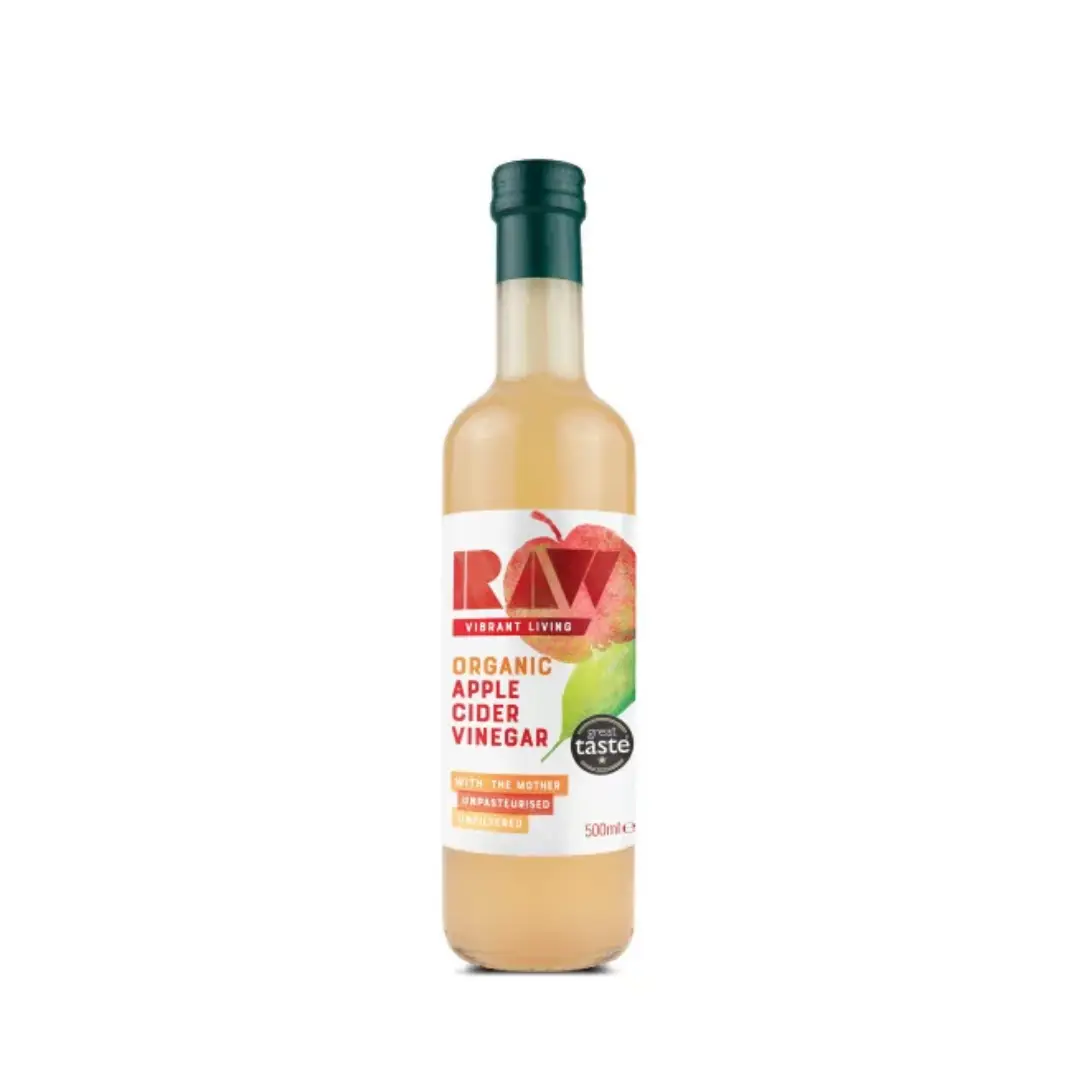 Otet din cidru de mere nefiltrat bio 500ml Raw Health