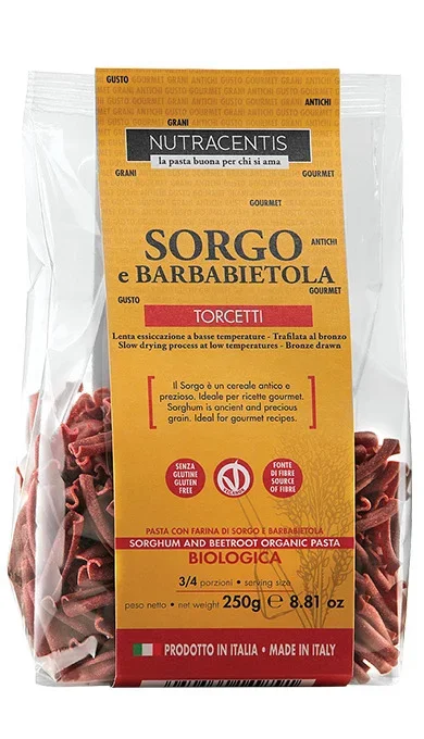 Paste cu faina de sorg si sfecla rosie bio 250g Nutracentis