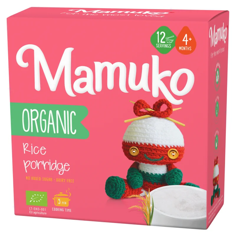 Porridge din orez bio  4+ luni 200g Mamuko