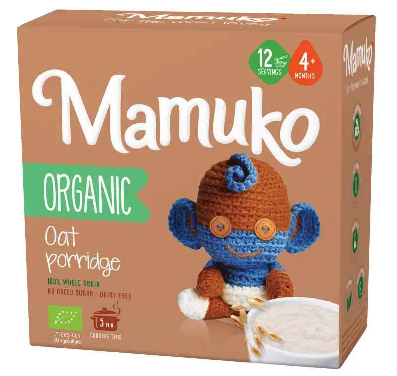 Porridge din ovaz bio  4+ luni 200g Mamuko
