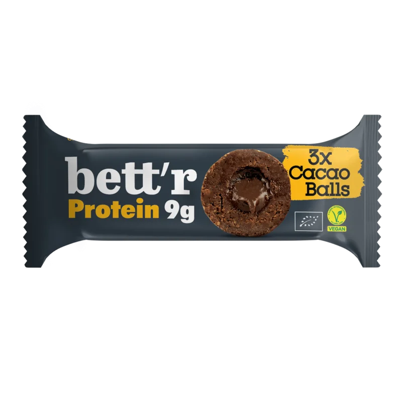 Bilute proteice cu umplutura de cacao bio 3 buc x 15g Bettr