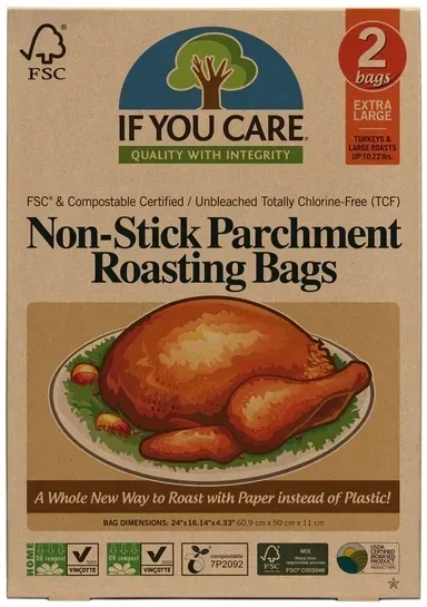 Pungi pentru copt nealbite compostabile extra large 2buc If You Care