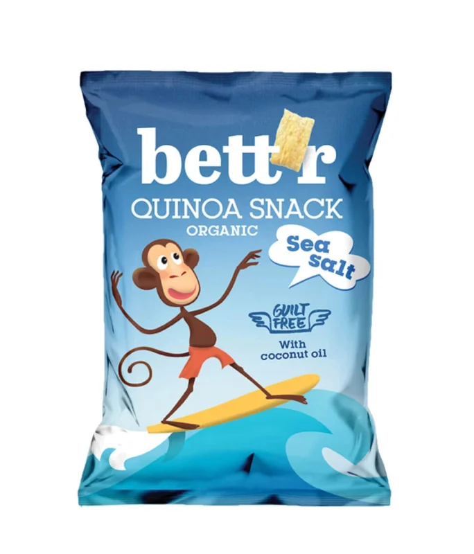 Quinoa snack cu sare de mare bio 50g Bettr