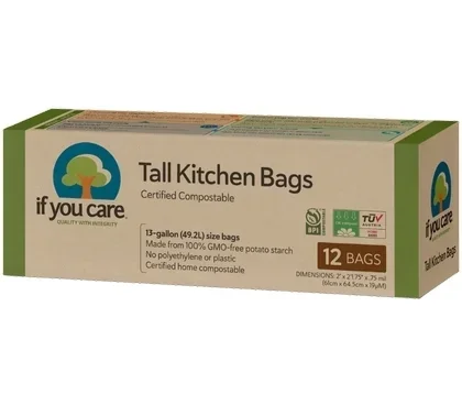 Saci menajeri compostabili 49.2l 12buc If You Care