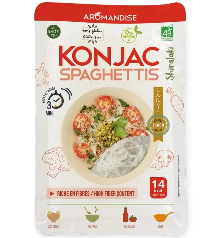 Spaghetti din konjac bio 180g Aromandise