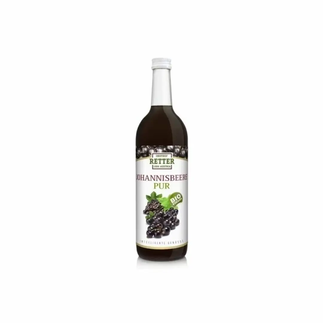 Suc de coacaze negre pur bio 750ml Retter