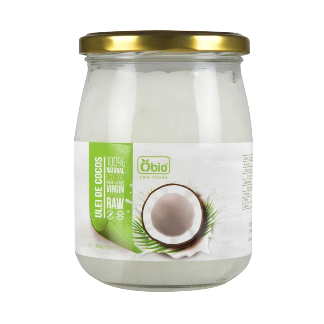 Ulei de cocos virgin presat la rece raw bio 500ml Obio