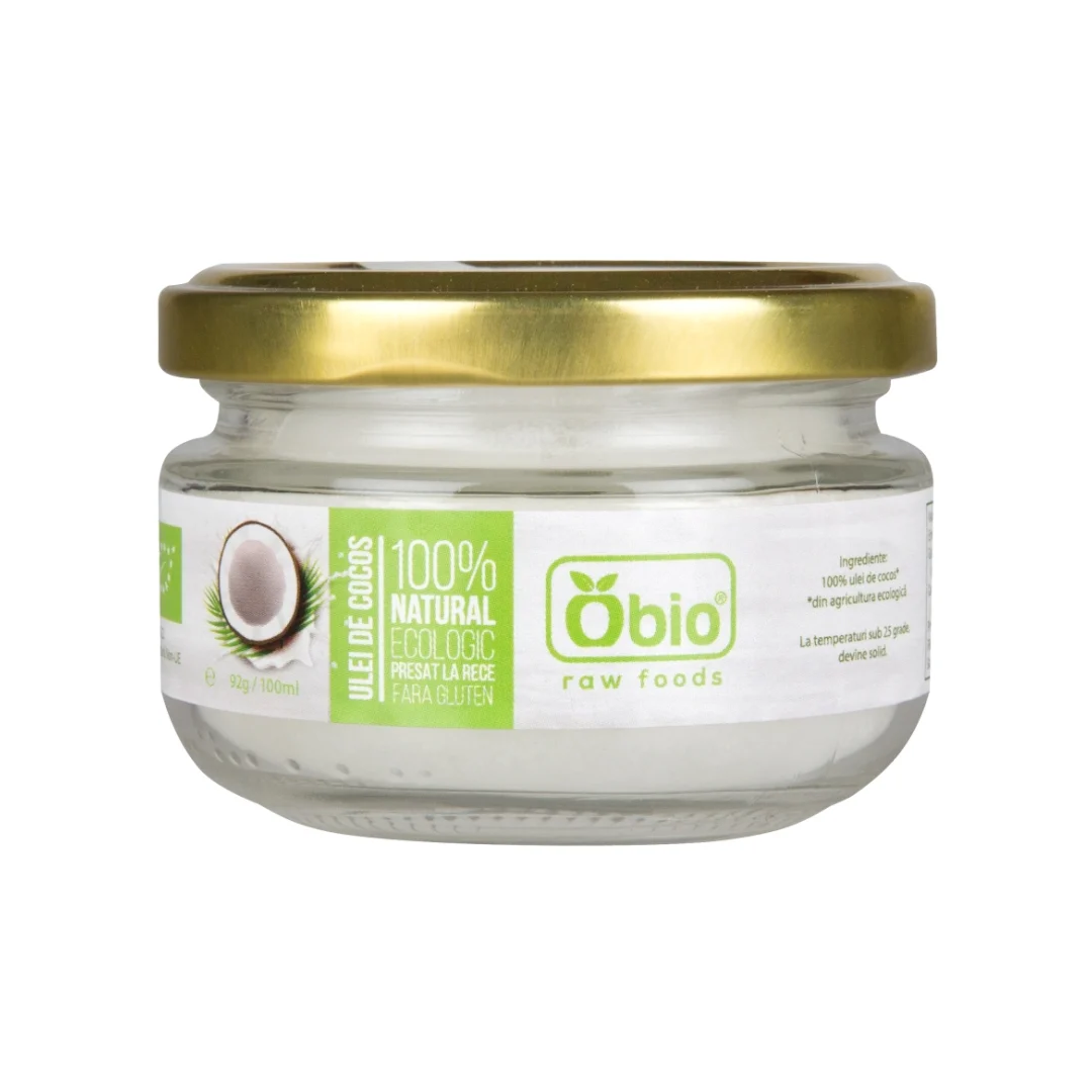 Ulei de cocos virgin raw bio 100ml Obio