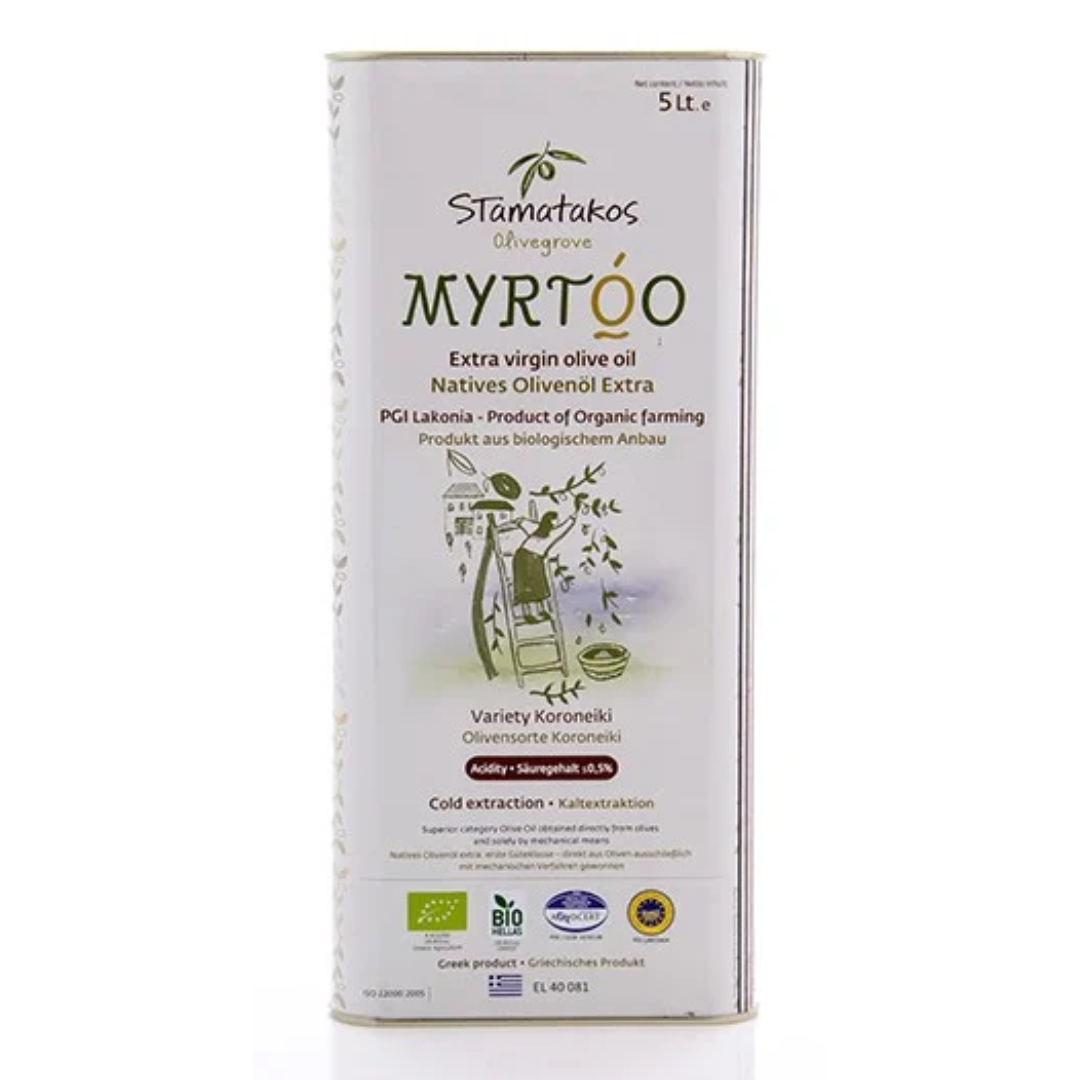 Ulei de masline extravirgin myrtoo bio 5l Stamatakos Olivegrove