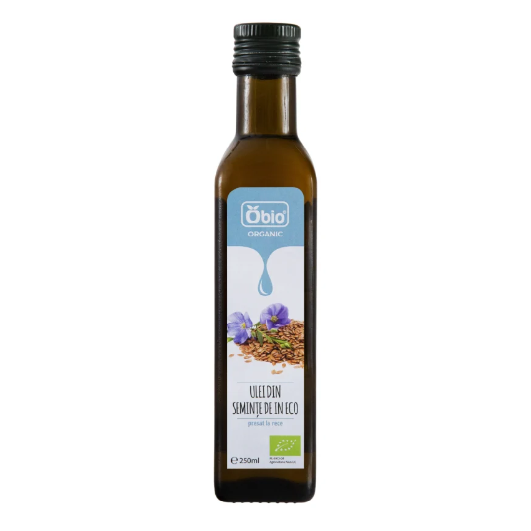 Ulei din seminte de in bio 250ml Obio