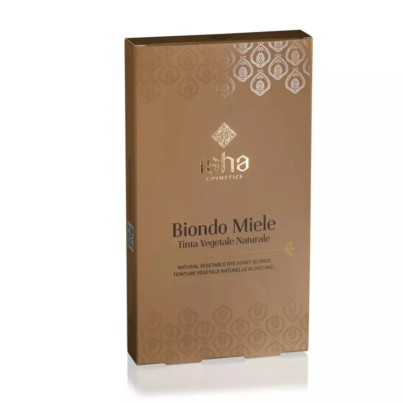 Vopsea de par naturala blond – miere 100g Isha
