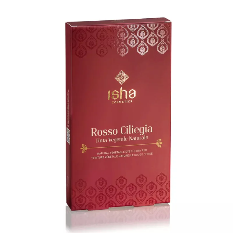 Vopsea de par naturala rosu – cires 100g Isha