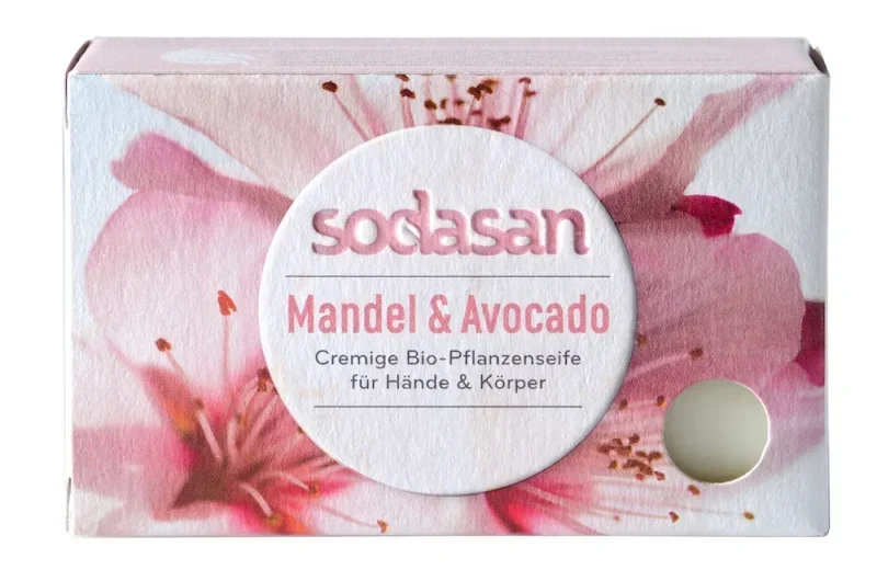 Sapun crema cu migdale si avocado ecologic 100g Sodasan