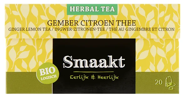 Ceai de ghimbir si lamaie bio 20dz 30g Smaakt
