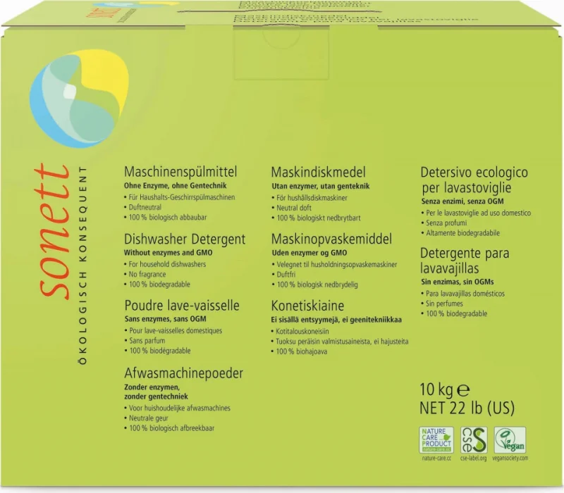 Detergent praf pentru masina de spalat vase ecologic 10kg Sonett