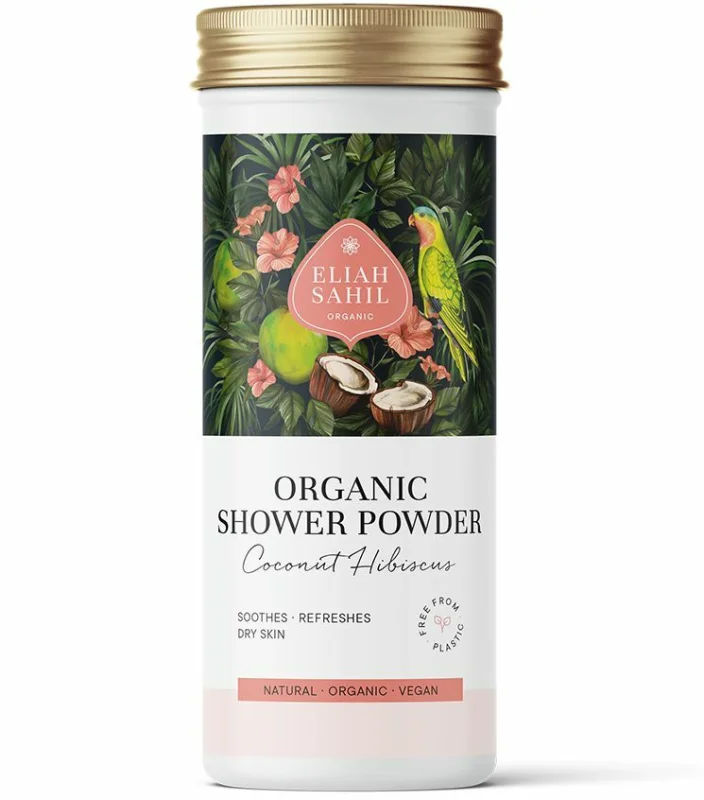 Gel de dus pudra cu cocos si hibiscus ecologic 90g Eliah Sahil