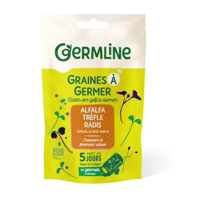 Mix alfalfa, trifoi, ridiche pentru germinat bio 150g Germline