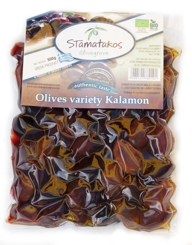 Masline kalamata vidate bio 500g Stamatakos Olivegrove