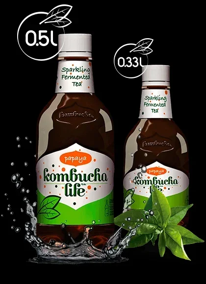 Kombucha cu papaya 500ml Kombucha Life