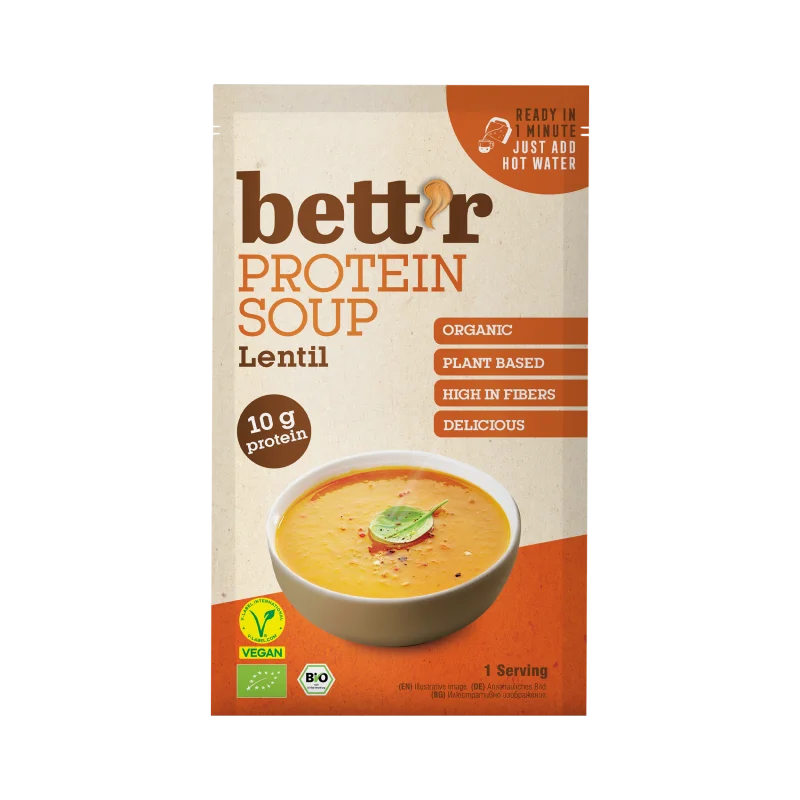 Supa instant proteica cu linte bio 30g Bettr