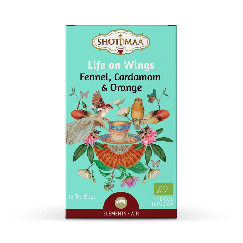 Ceai elements – life on wings – fenicul, cardamom si portocala bio 16dz x 2g 32g Shotimaa