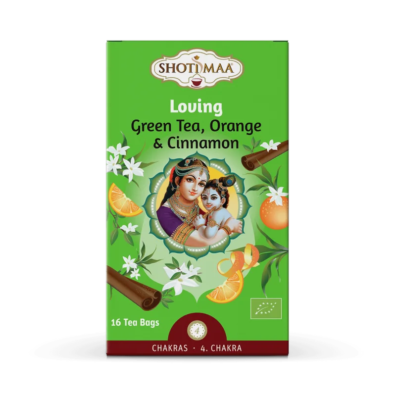 Ceai chakras – loving – ceai verde, portocala si scortisoara bio 16dz x 2g 32g Shotimaa
