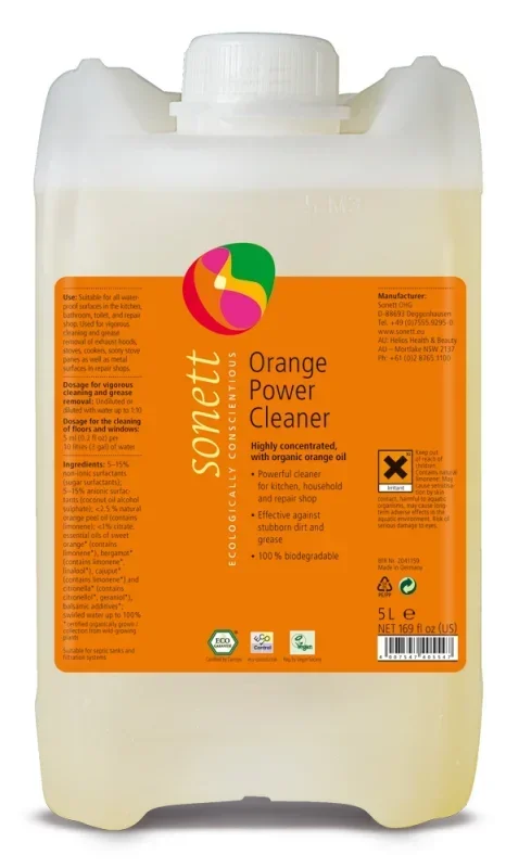 Detergent lichid universal concentrat cu ulei de portocale ecologic 5l Sonett