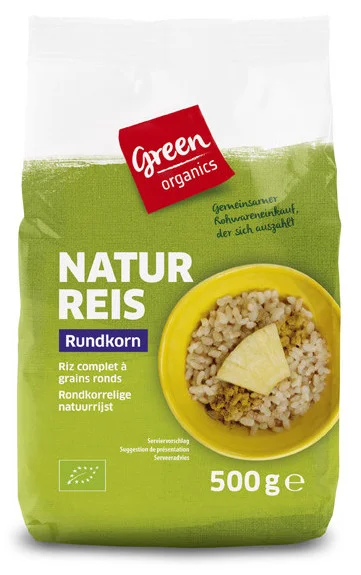 Orez brun bob rotund bio 500g Green Organics