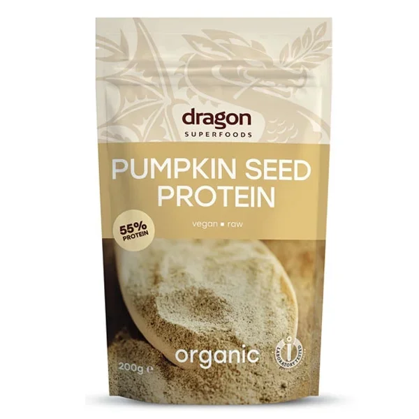 Pudra proteica din seminte de dovleac bio 200g Dragon Superfoods