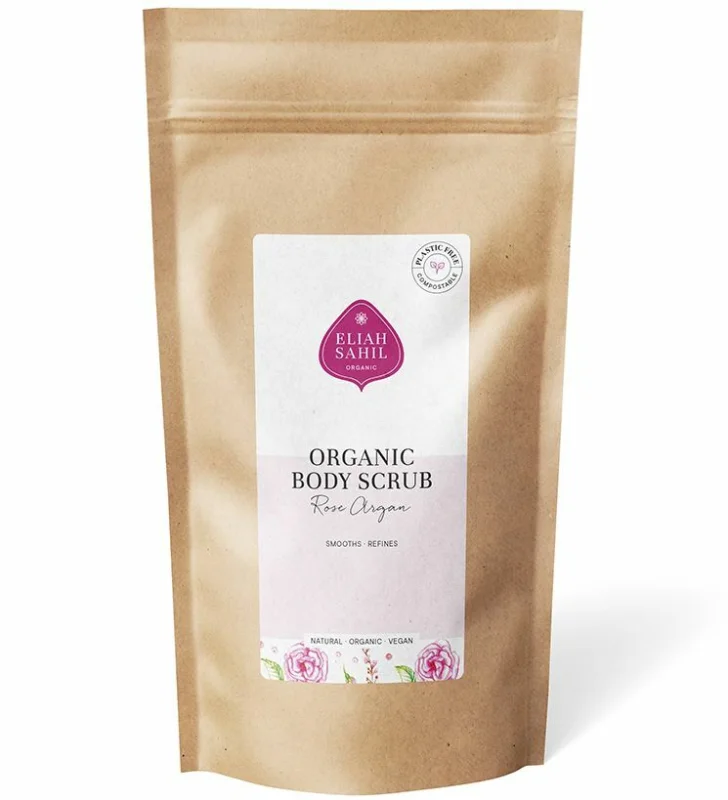 Scrub pentru corp cu trandafiri si argan ecologic 700g – refill Eliah Sahil