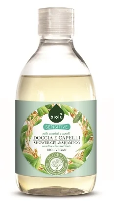 Biolu Gel de dus – sampon pentru bebelusi si adulti, SENSITIVE bio 300ml