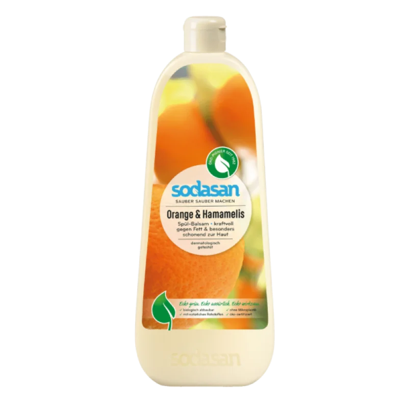 Detergent lichid pentru vase cu portocala si hamamelis ecologic 1l Sodasan