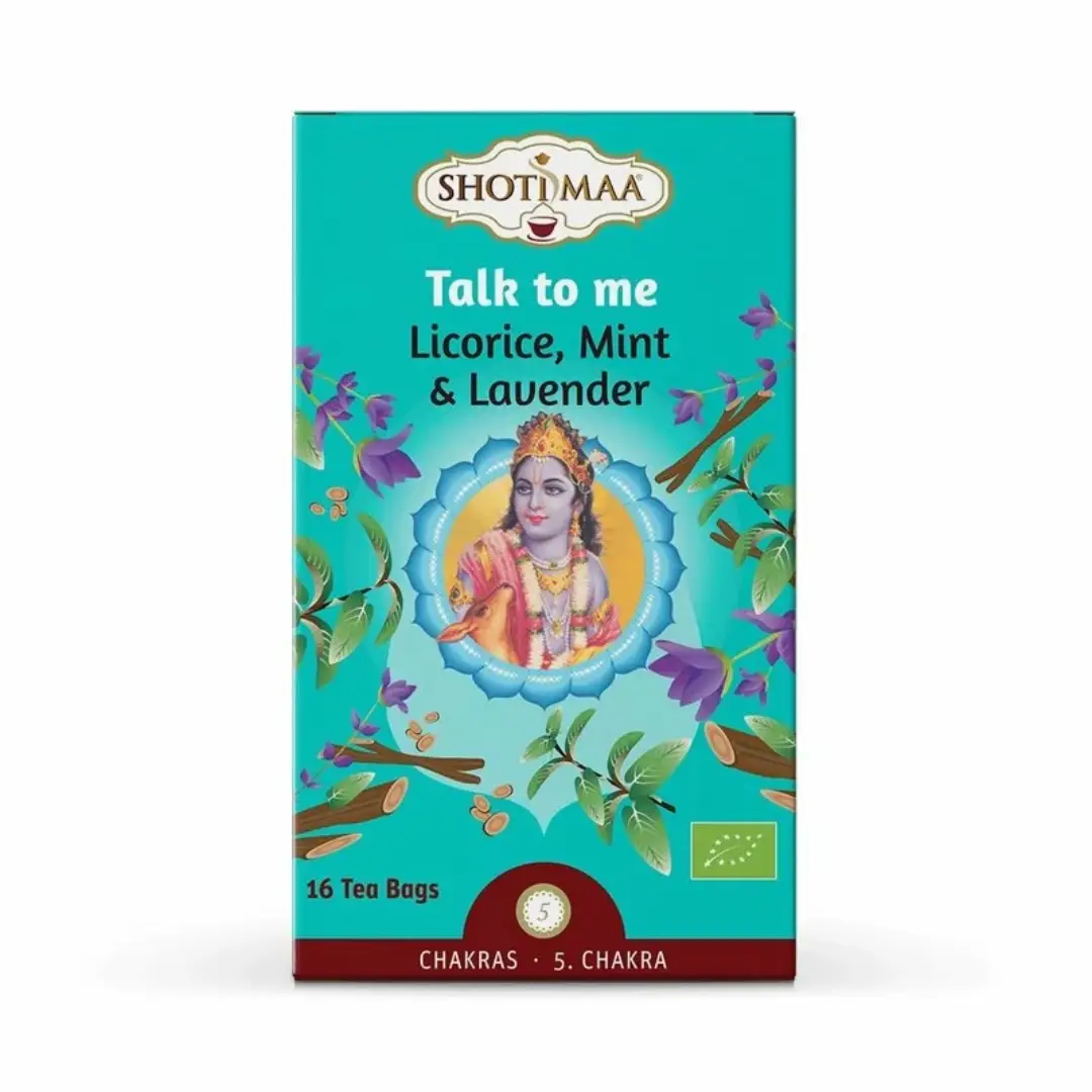 Ceai chakras – talk to me – lemn dulce, menta si lavanda bio 16dz x 2g 32g Shotimaa
