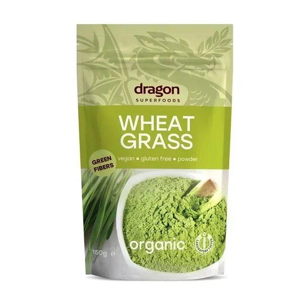 Iarba de grau pulbere bio 150g Dragon Superfoods