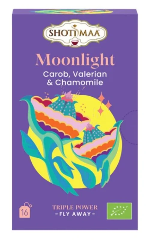 Ceai fly away – moonlight – carob, valeriana si musetel bio 16dz x 2g 32g Shotimaa