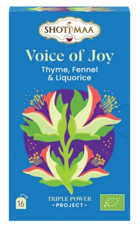 Ceai project – voice of joy – chimen, fenicul si lemn dulce bio 16dz x 2g 32g Shotimaa